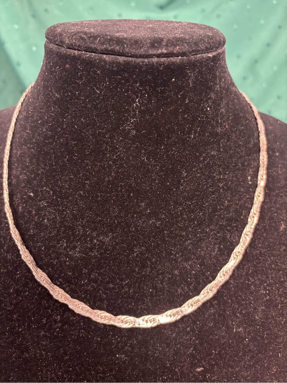 Elegant Silver 14KGP Braided Rope Necklace - Women Jewelry